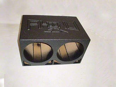 Rhino Box Dual 15-Inch Double Ported Subwoofer Box; Poly Coated (Universal; Some Adaptation May Be Required)