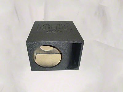 Rhino Box Single 10-Inch Super Bass Horn Ported Subwoofer Box; Poly Coated (Universal; Some Adaptation May Be Required)