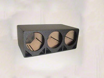 Rhino Box Triple 10-Inch Double Ported Subwoofer Box; Poly Coated (Universal; Some Adaptation May Be Required)