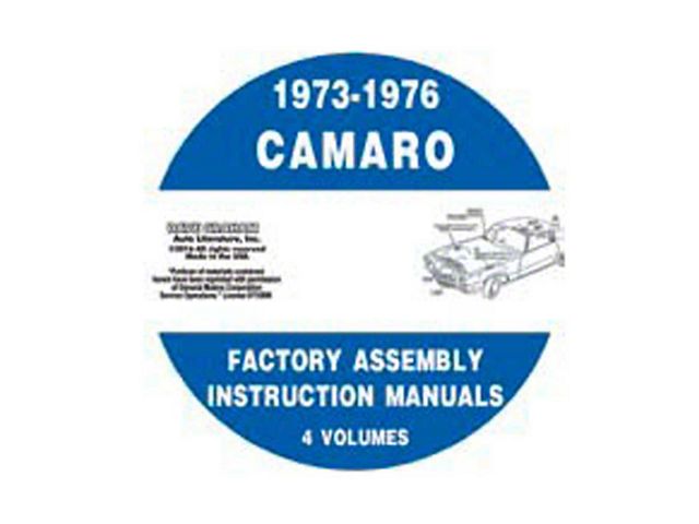 1973-1976 Camaro Factory Assembly Manual; 4 Volumes (CD-ROM)