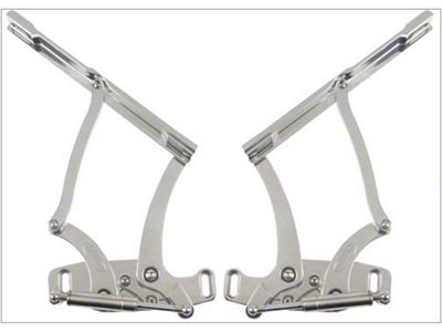 1967-169 Camaro - Billet Aluminum Hood Hinges, Polished, Fiberglass Hood