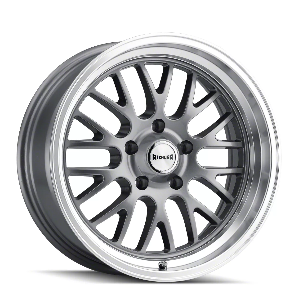 Ridler Ecklers 607 Gloss Grey Machined Wheel; 18x8; 0mm Offset 607