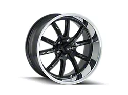 Ridler 650 Matte Black with Polished Lip Wheel; 17x8; 0mm Offset (67-92 Camaro)