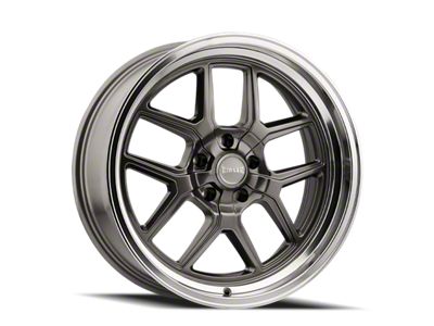Ridler 610 Gloss Grey with Polished Lip Wheel; 17x7; 0mm Offset (67-02 Firebird)