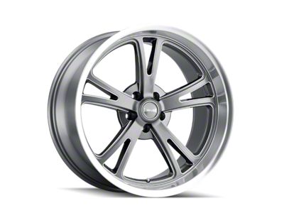 Ridler 606 Gloss Grey Machined Wheel; 18x8; 0mm Offset (70-88 Monte Carlo)