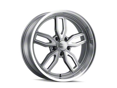 Ridler 608 Gloss Grey Milled Wheel; 18x9; 0mm Offset (70-88 Monte Carlo)
