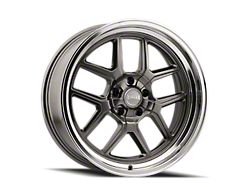 Ridler 610 Gloss Grey with Polished Lip Wheel; 17x8; 0mm Offset (70-88 Monte Carlo)