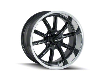 Ridler 650 Matte Black with Polished Lip Wheel; 15x8; 0mm Offset (70-88 Monte Carlo)