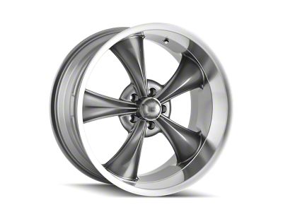 Ridler 695 Gloss Grey Machined Wheel; 20x8.5; 0mm Offset (70-88 Monte Carlo)