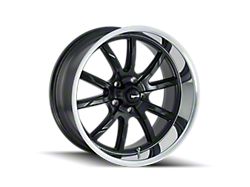 Ridler 650 Matte Black with Polished Lip Wheel; 18x8; 0mm Offset (64-72 Gran Sport, GS 350, GS 400, GS 455, Skylark, Special, Sportwagon)