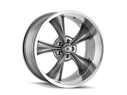 Ridler 695 Gloss Grey Machined Wheel; 18x9.5; 6mm Offset (64-72 Gran Sport, GS 350, GS 400, GS 455, Skylark, Special, Sportwagon)
