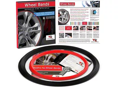 RimPro-Tec 13 to 22-Inch Wheel Bands Kit with Insert; Black (Universal; Some Adaptation May Be Required)
