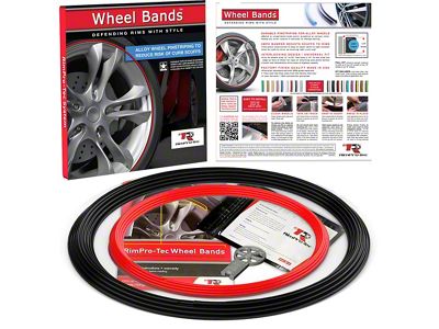 RimPro-Tec 13 to 22-Inch Wheel Bands Kit with Insert; Black (Universal; Some Adaptation May Be Required)