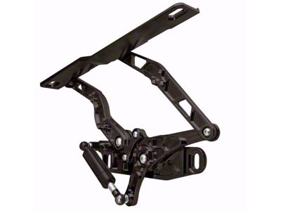 Ringbrothers Air Frame Hood Hinge Kit for Fiberglass Hoods; Black Anodized (70-81 Camaro)