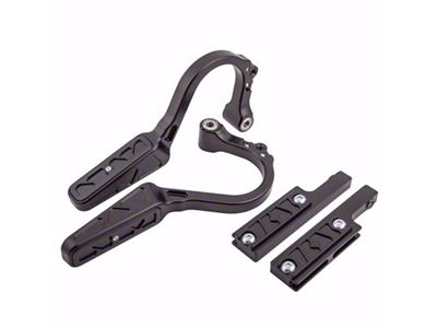 Ringbrothers Air Frame Trunk Hinge Kit for Fiberglass Decklids; Black Anodized (1973 Chevelle Hardtop)