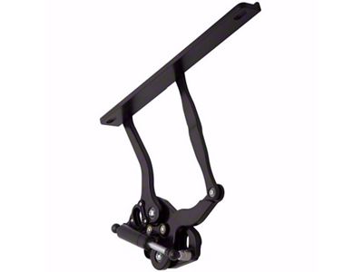 Ringbrothers Solid Frame Hood Hinge Kit for Fiberglass Hoods; Black Anodized (67-72 Cutlass)