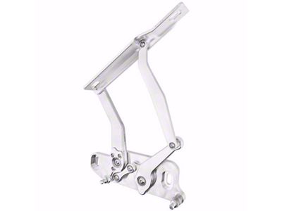 Ringbrothers Solid Frame Hood Hinge Kit for Fiberglass Hoods; Natural Billet (63-64 Impala)