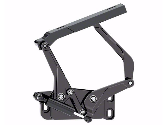 Ringbrothers Solid Frame Hood Hinge Kit for Steel Hoods; Black Anodized (67-72 F-100)