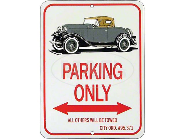 Roadster Parking Only Sign