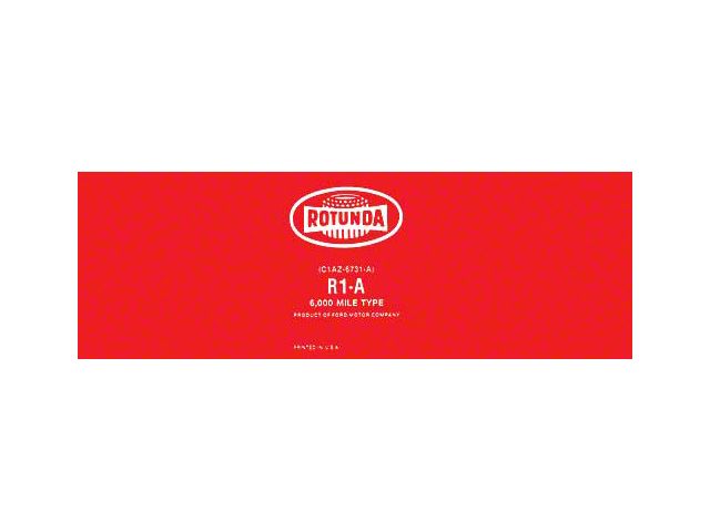 Rotunda Oil Filter Decal - Red - Comet & Montego