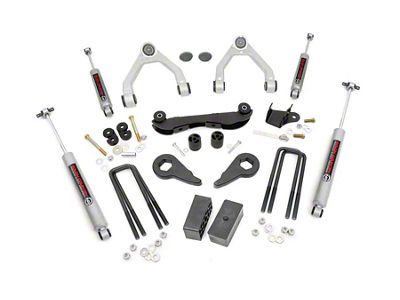 Rough Country Suspension 2 to 3-Inch Suspension Lift Kit with Rear Lift Blocks and Premium N3 Shocks (88-99 K1500 w/o Straight Front Axles)