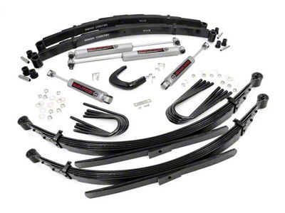 Rough Country Suspension 4-Inch Suspension Lift Kit with 52-Inch Rear Leaf Springs and Premium N3 Shocks (77-86 K10, K15; 77-91 4WD Blazer, Jimmy)