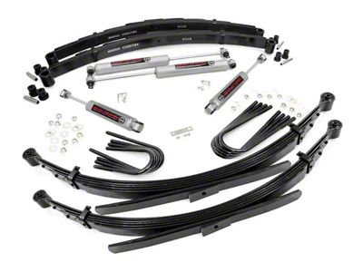 Rough Country Suspension 4-Inch Suspension Lift Kit with Rear Leaf Springs and Premium N3 Shocks (69-72 4WD Blazer, Jimmy, K10)