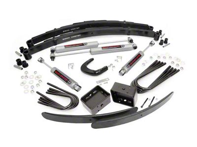 Rough Country Suspension 6-Inch Suspension Lift Kit with Rear Lift Blocks and Premium N3 Shocks (73-76 4WD Blazer, Jimmy, K10, K15)