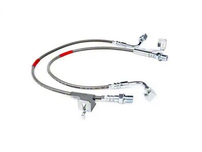 Rough Country Suspension Front Extended Stainless Steel Brake Lines for 4 to 6-Inch Lift (87-91 Blazer, Jimmy w/ Straight Front Axles)