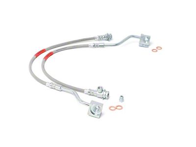 Rough Country Front Extended Stainless Steel Brake Lines for 4 to 6-Inch Lift (80-96 4WD F-150)