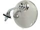 Round Stainless/Chrome British Style Outside Mirror, Left Side