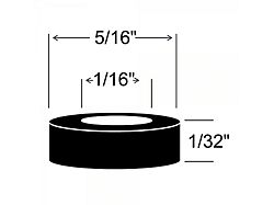 Rubber the Right Way Neoprene Rubber Washer; 1/32-Inch Thick x 1/16-Inch ID x 5/16-Inch OD