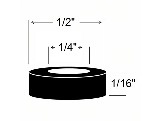 Rubber the Right Way Ecklers Neoprene Rubber Washer; 1/16-Inch Thick x ...