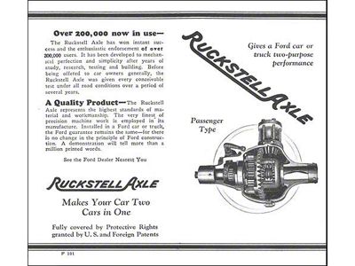 Model T Ruckstell Axle Small Sales Brochure