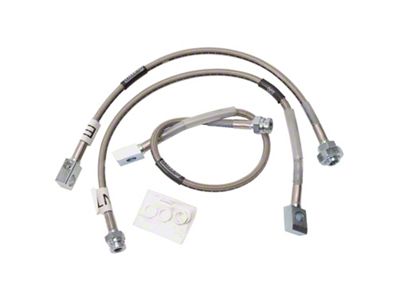 Russell Stainless Steel Braided Brake Line Kit; Front and Rear (88-02 K1500, K2500 w/ Front Disc & Rear Drum Brakes)