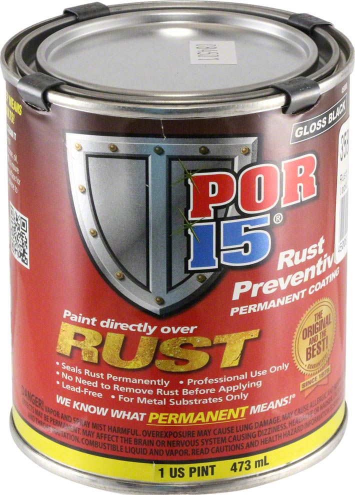 Ecklers Rust Preventive Paint, Gloss Black, POR-15, Pint