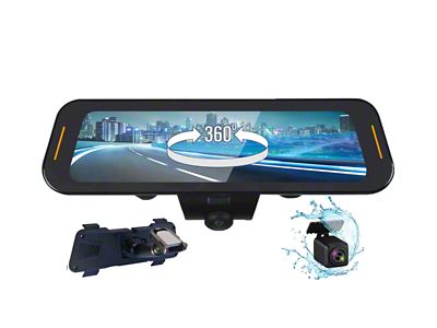Rydeen 360 Surround View Frameless Rearview Mirror with 4K Dash Camera (Universal; Some Adaptation May Be Required)