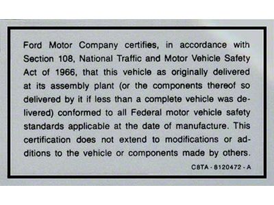 Safety Act Decal