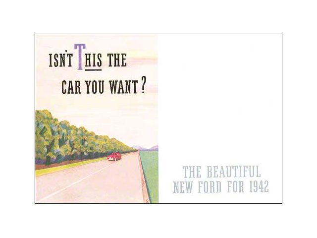 1942 Ford Car Sales Brochure