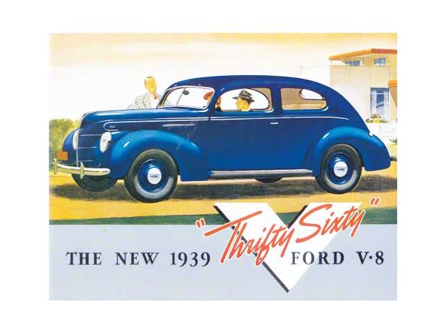 1939 Ford Car V-8 60 Horsepower Sales Brochure