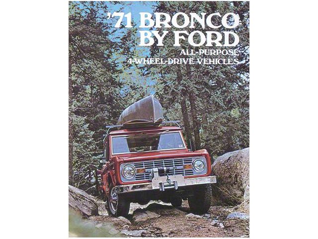 1971 Ford Bronco Sales Brochure