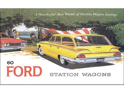 1960 Ford Station Wagon Foldout Sales Brochure