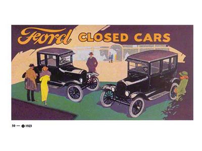 1920-1923 Ford Model T Small Sales Folder Brochure Closed Cars