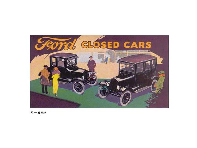 1920-1923 Ford Model T Small Sales Folder Brochure Closed Cars