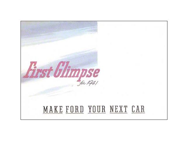 1941 Ford Car Sales Brochure
