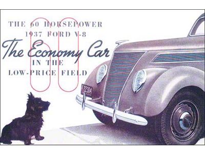 1937 Ford Car V-8 60 Horsepower Sales Brochure