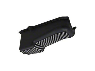 SB AluminumBlk V8 Stock Capactiy Oil Pan - Retro Fin