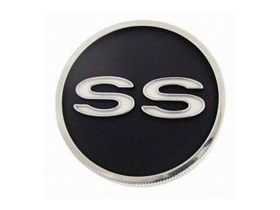 Scott Drake Fuel Cap with SS Logo; Black (67-68 Camaro)