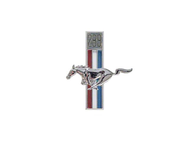 Scott Drake 289 Running Horse Fender Emblem; Driver Side (67-68 Mustang)