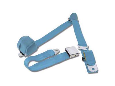 Scott Drake 3-Point Seat Belt; Light Blue (64-73 Mustang)